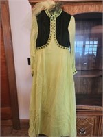 Ladies Vintage Green Formal Dress