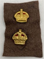 PIN - BUTTON STYLE -WWII KING CROWN (2)