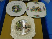 LOT - 3 CAKE PLATES, COLLECTOR PLATE,
