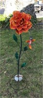 Medium Orange Flower w/ Hummingbird