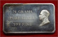 Vintage 25 Grams Silver Bar
