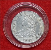 1827 Capped Bust Silver Half Dollar -Square Base 2