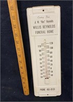 Willis Reynolds Funeral Home Thermometer