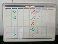 Dry erase monthly planner