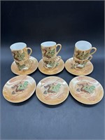 Japanese Cups and Plates 13 Piece Set