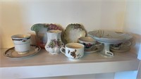 Teacups and saucers and additional