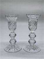 PAIR OF WATERFORD CRYSTAL CANDLESTICKS 5.75in T