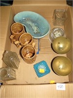 Box of Household Items includes a Vintage Ceramic