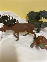 large wild animals 12" to 5".  5 pieces