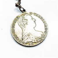 24" Austrian THALER Coin Necklace
