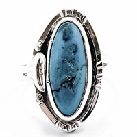 Handwrought Turquoise & Sterling Silver Ring
