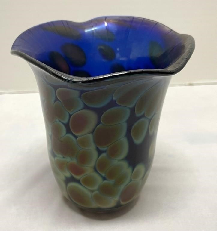 Signed Art Glass Vase