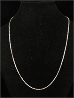 Sterling 16" necklace diamond cut 1.5mm