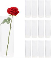 Devilfire 11 pack Tall Clear Glass Cylinder vases
