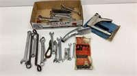 Tool lot: wrenches, screwdrivers, rivet tool,