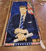 Vintage John F Kennedy Wall Hanging- Made In
