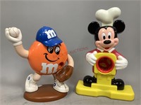 Mickey Mouse Cheese Grater & M&M Candy Dispenser