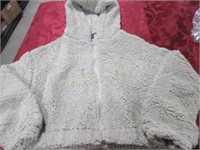 Fluffy hooded jacket - women's girls size M - 6
