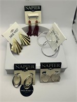 Set of 5 fashion earrings (Nine West and Napier )