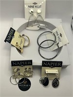 Set of 5 fashion earrings (Nine West and Napier )