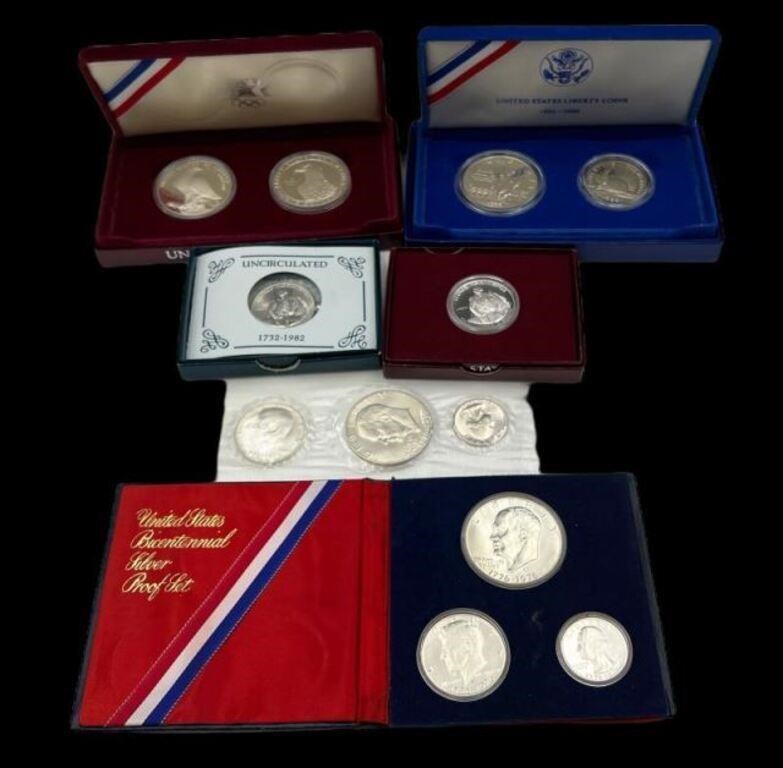 Lot: United States Silver Proof Sets & Coins.
