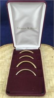 4 Gold Tone Camrose & Kross Slip-on Bracelets