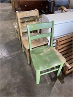 3 vintage children’s chairs