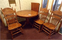 Oak Table and 4 Chairs