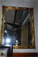 Beveled Glass Mirror In Gold Leaf Frame 36X45"
