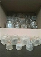 Box-Vintage Small Glass Jars & Bottles