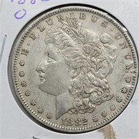 1882 O MORGAN SILVER DOLLAR