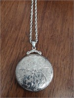 Sterling Locket pendant with chain