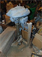 Champion outboard boat motor w wooden stand