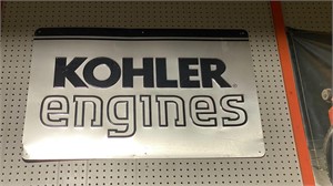 Kohler Engines Metal Sign - Silver
