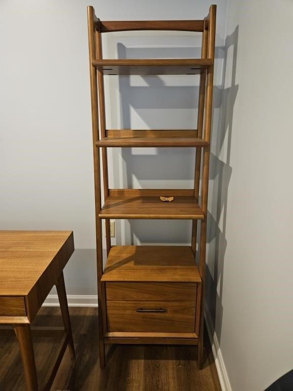 West Elm Mid Century Bookshelf w/ drawer