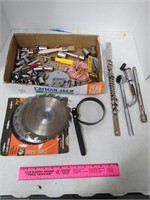 Assorted Tools Socket Wrench Sockets Saw Blades &