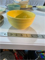 Mccoy yellow 6" ribbed bowl