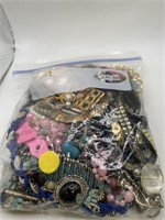 QUART SIZE BAG OF CRAFT JEWELRY