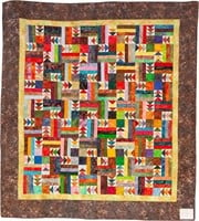 Tatami Batik, bed quilt, 89" x 81"