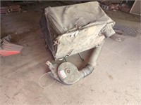 Very large rolling lawn mower bagger with
