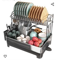 Stainless 2-Tier Dish Rack