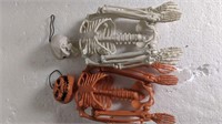 pumpkin skeleton and skeleton