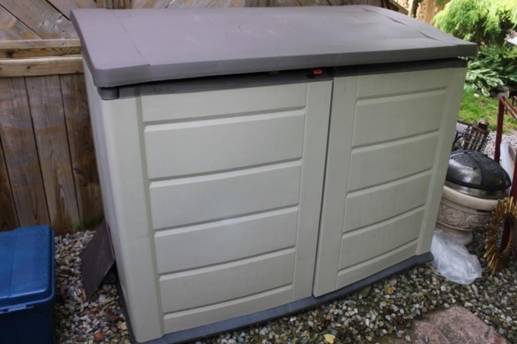 Storage box & Contents - front doors open & lid