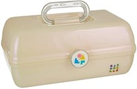 Caboodles On-The-Go Girl Makeup Box, White Opal,