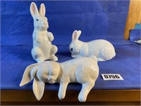 White Rabbits, Ceramic, 8"-8.5"L
