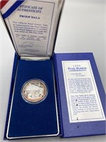 .999 Fine Silver 1996 Pearl Harbor Commemorative