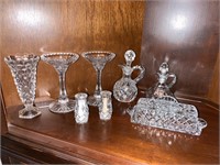 Collection of Cut Glass Dining Room Items