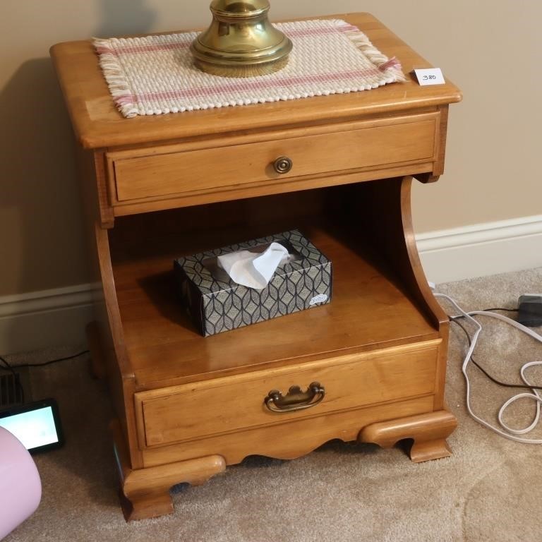 Vintage Kling Furniture nightstand and a lamp