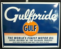 Porcelain Gulfpride Gulf sign