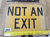 Not an exit metal sign
